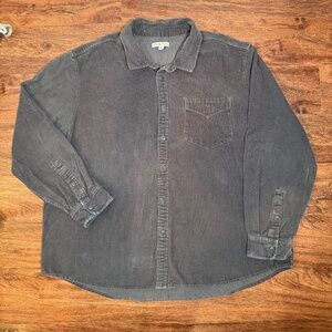 Men's Frye & Co. Grey Corduroy Button up Shirt/ Jacket Size 3XL